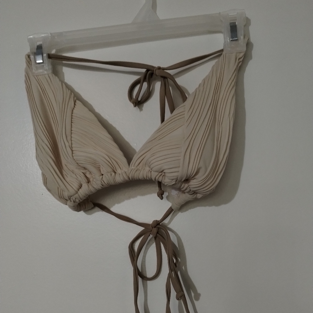 Source Unknown Cream Bikini Top